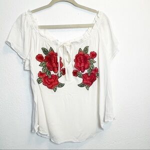 Pink Lemonade Boho Off The Shoulder Top. Size Lrg